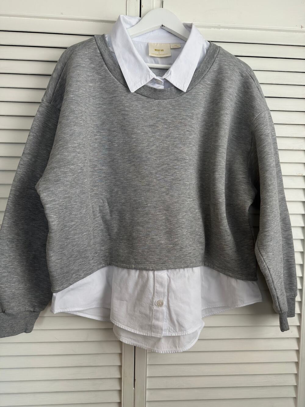 Maeve Anthropologie Layered Twofer Sweater Womens Large L